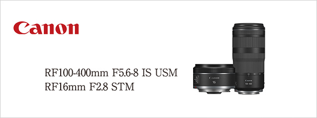 キヤノン RF100-400mm F5.6-8 IS USM/RF16mm F2.8 STM | カメラの