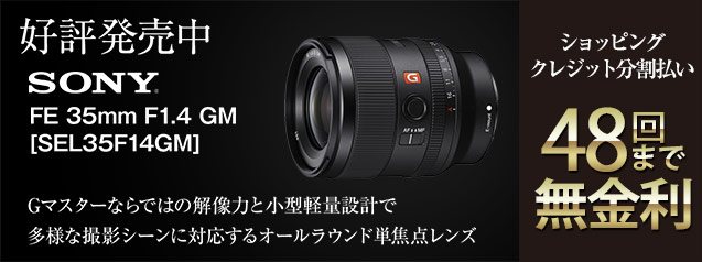 ソニー FE 35mm F1.4 GM [SEL35F14GM] | カメラのキタムラネットショップ