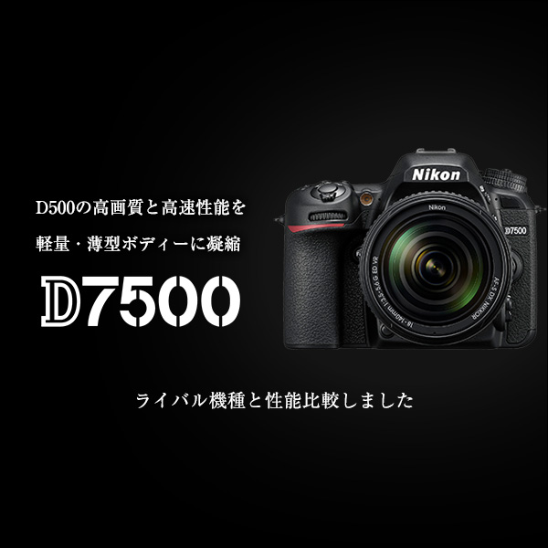 ニコン D7500 DXフォーマットデジタル一眼レフ 新製品 | カメラの