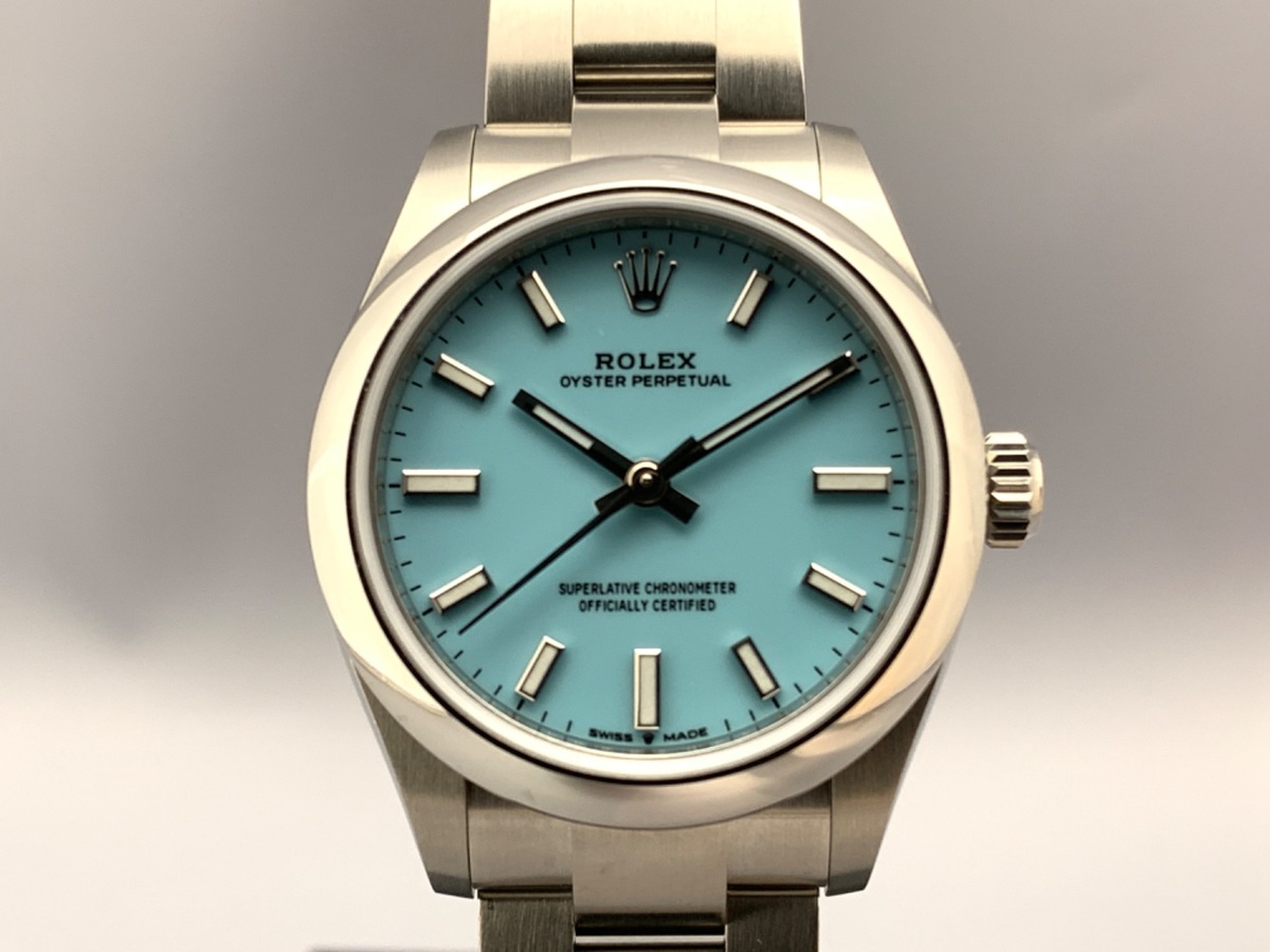 ROLEX Oyster Perpetual 31 277200 turquoise blue oyster bracelet